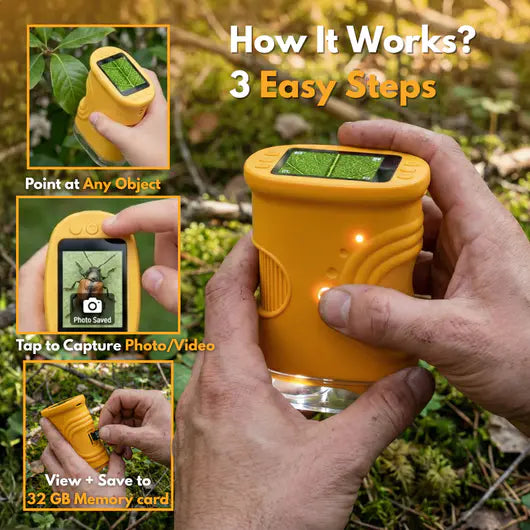 4K Digital Zoom Microscope for Kids
